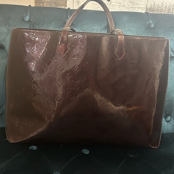 Louis Vuitton Patent Leather Large Tote - Brown - Picture 3 of 7